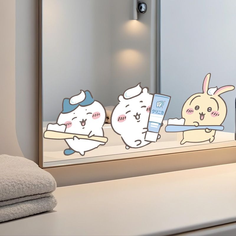 Home Theater Bathroom - Hot Chiikawa Mirror Stickers Strong Adhesive