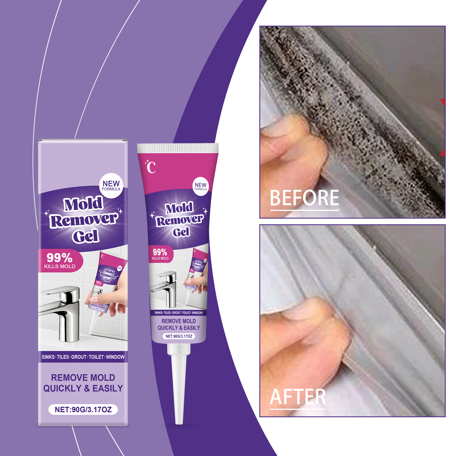 Home Bathroom Cleaning Solution - Powerful Household Cleaner Gel For Wall
