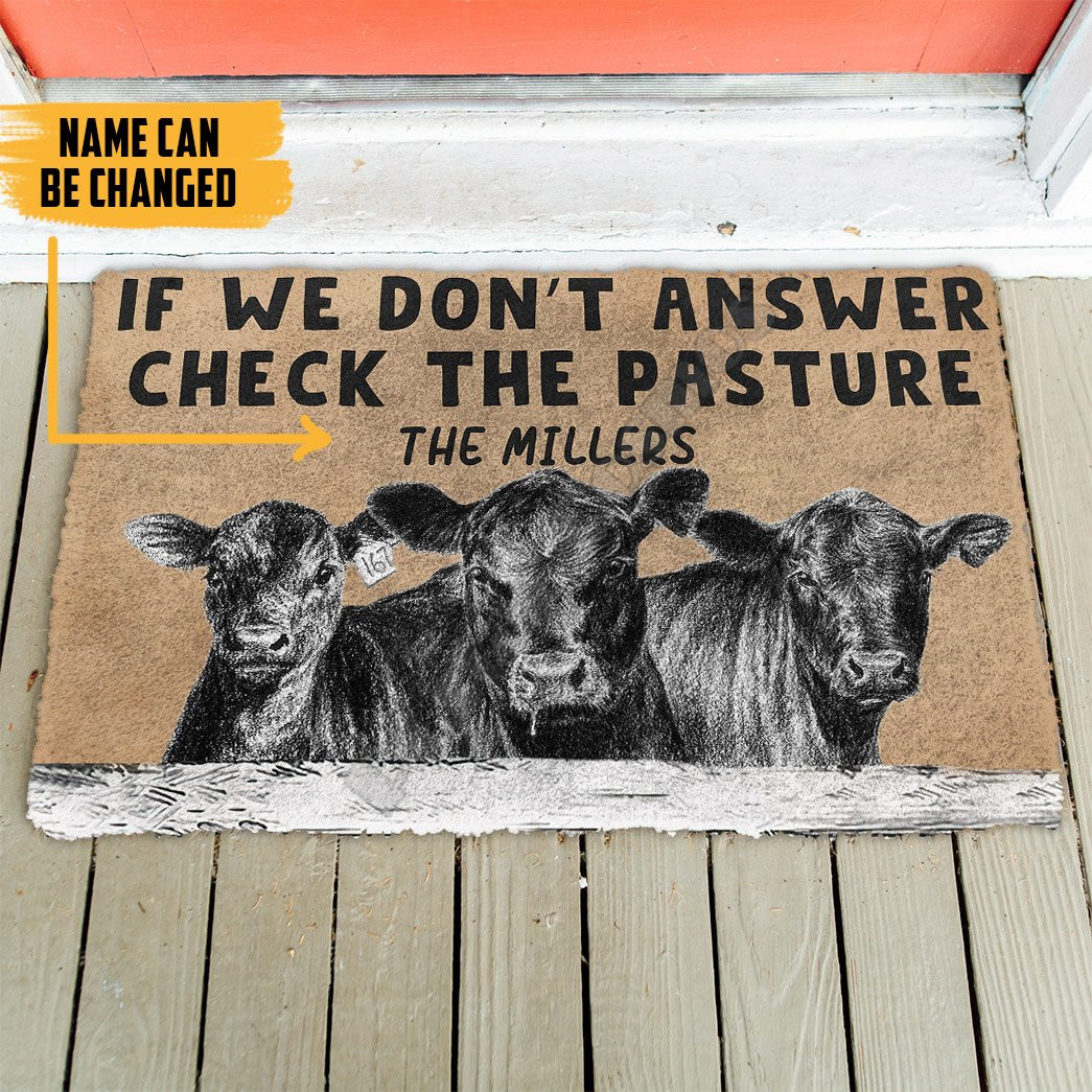 Home Bathroom Name - 3D Check The Angus Cattle Pasture