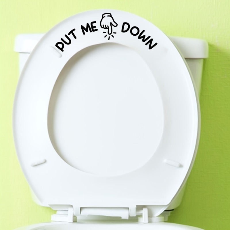 Home Bathroom Design Ideas - 2Pcs Funny Toilet Sticker PUT ME