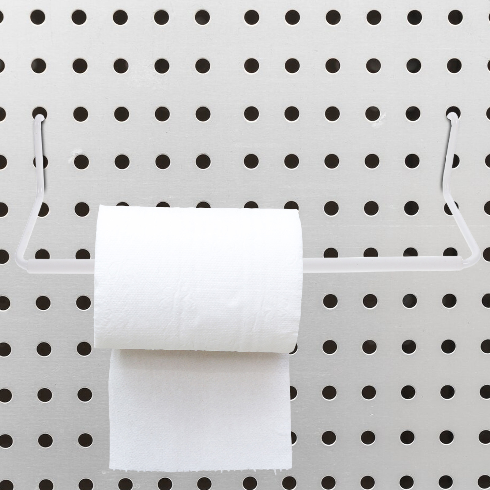 Home Bathroom Paper Towel Holder - 2Pcs Pegboard Paper Towel Holder Stainless