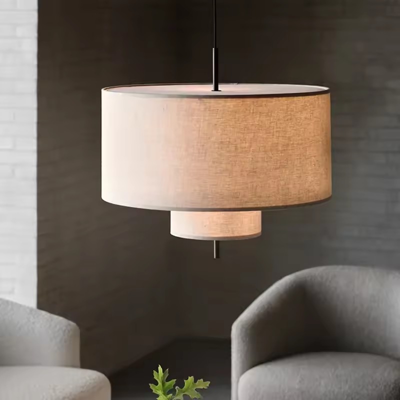 Japanese Home Bathroom Design - ﻿ Wabi Sabi Handmade Faoric Pendant