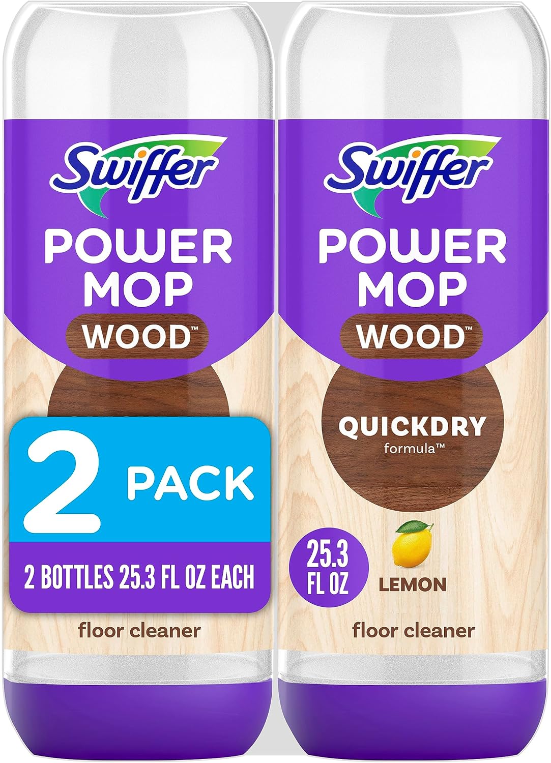 Home Bathroom Cleaning Solution - Swiffer Power Mop Wood Refill Solution,