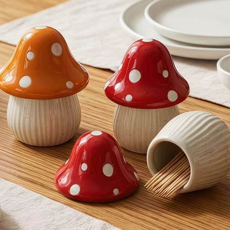 Cartoon Mushroom Ceramic Stora - Home Bathroom Organizer recension och pris