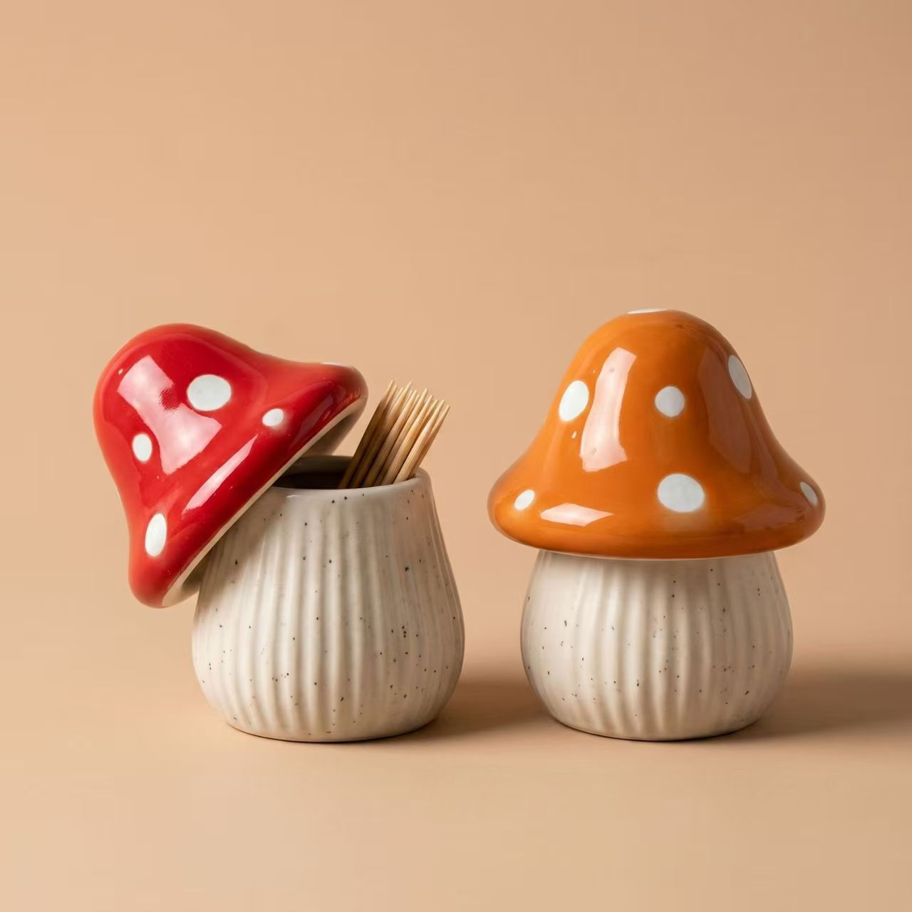 Cartoon Mushroom Ceramic Stora - Home Bathroom Organizer recension och pris