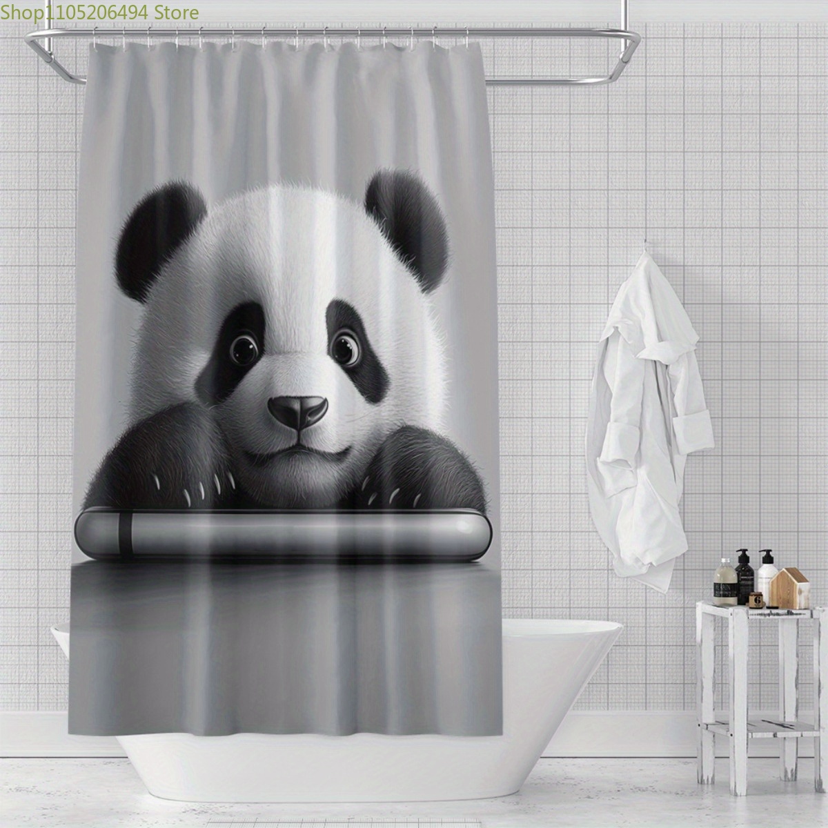Cute Panda Bear Shower Curtain - Home Bathroom Design Ideas recension och pris