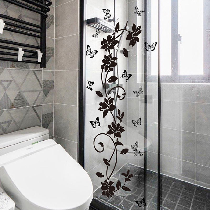 Black Floral Iris Vine Mirror  - Jet Home Bathroom recension och pris