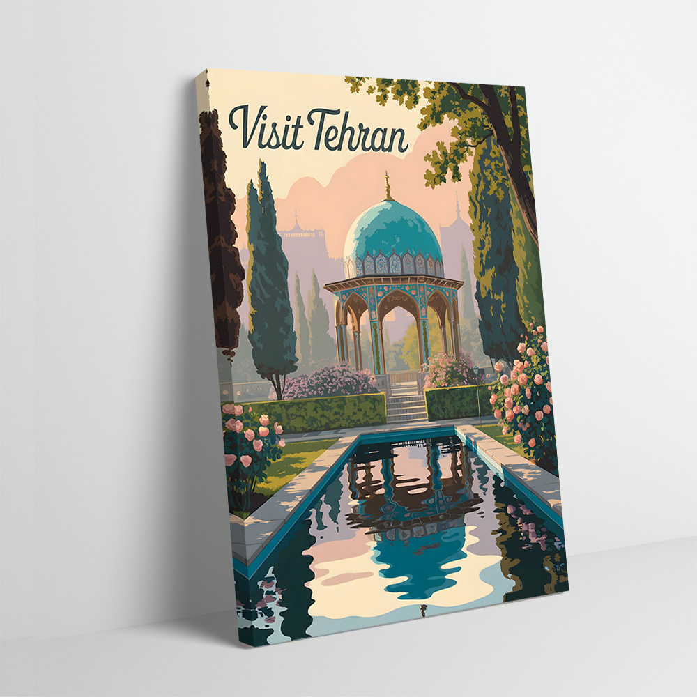 Visit Tehran Travel Poster Cus - Bathroom Home Visit recension och pris