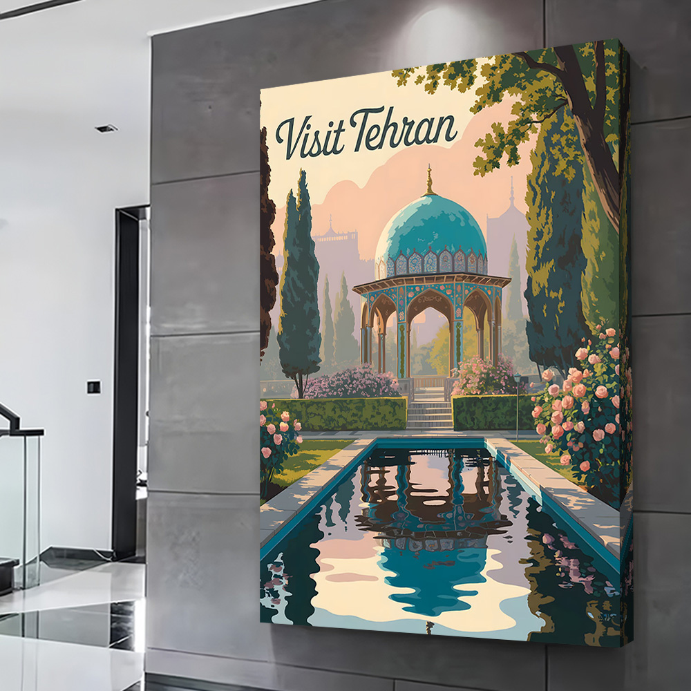 Visit Tehran Travel Poster Cus - Bathroom Home Visit recension och pris