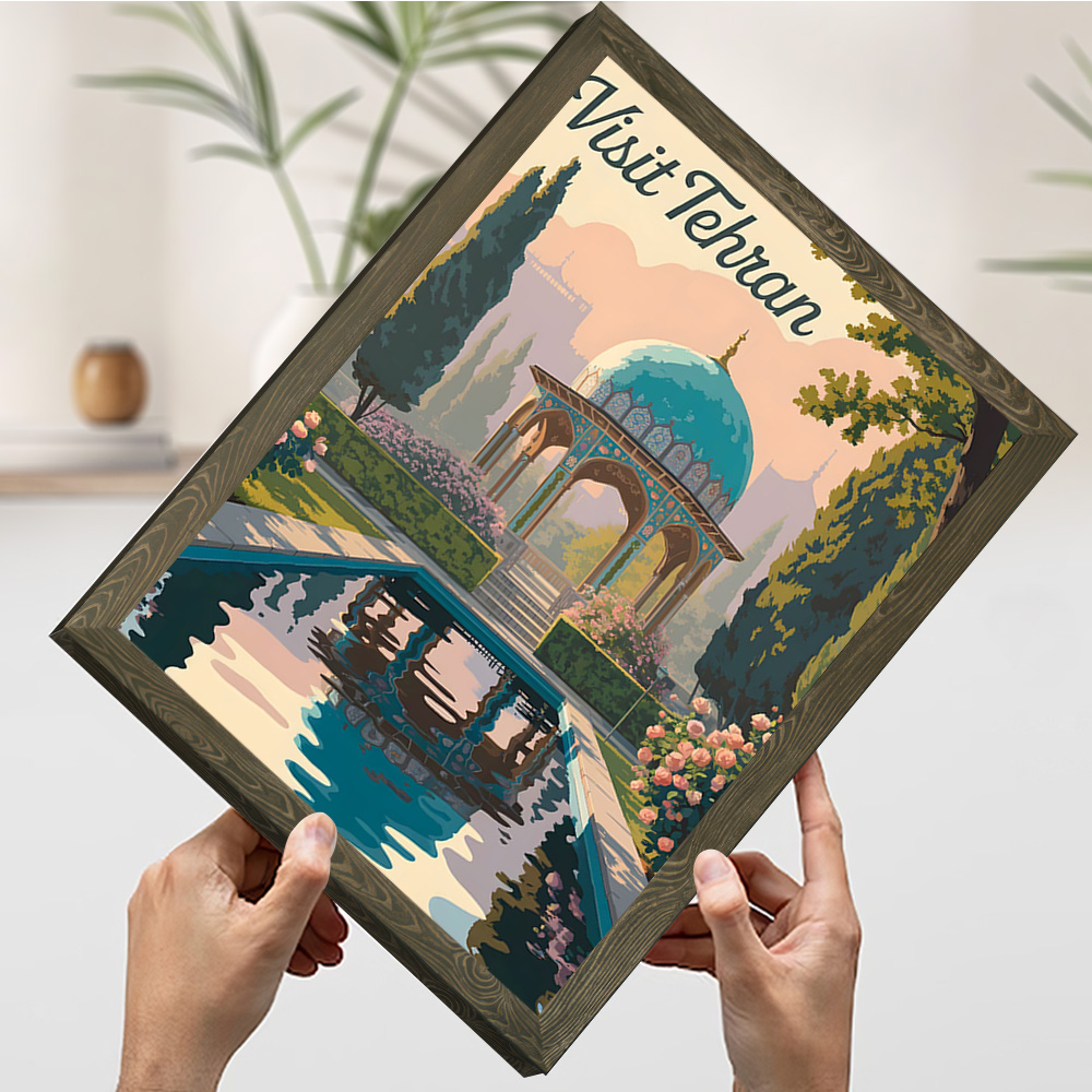 Visit Tehran Travel Poster Cus - Bathroom Home Visit recension och pris