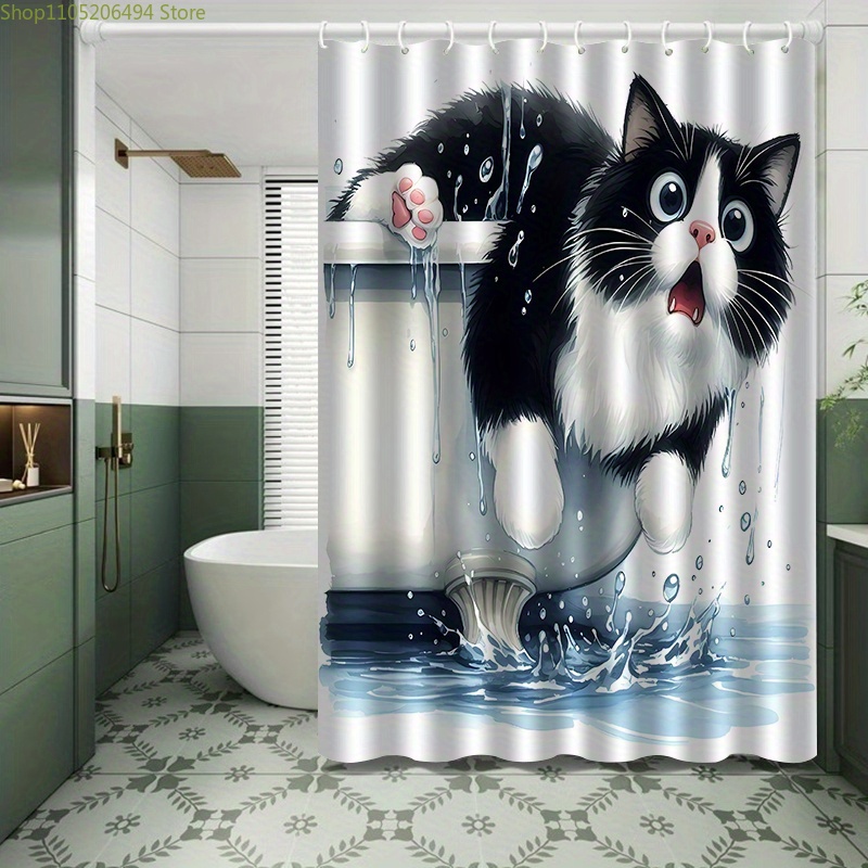 Funny Cat Jumping from Bathtub - Home Bathroom Design Ideas recension och pris
