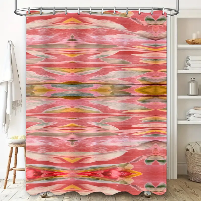 Abstract Watercolor Shower Cur - Home Bathroom Design Ideas recension och pris