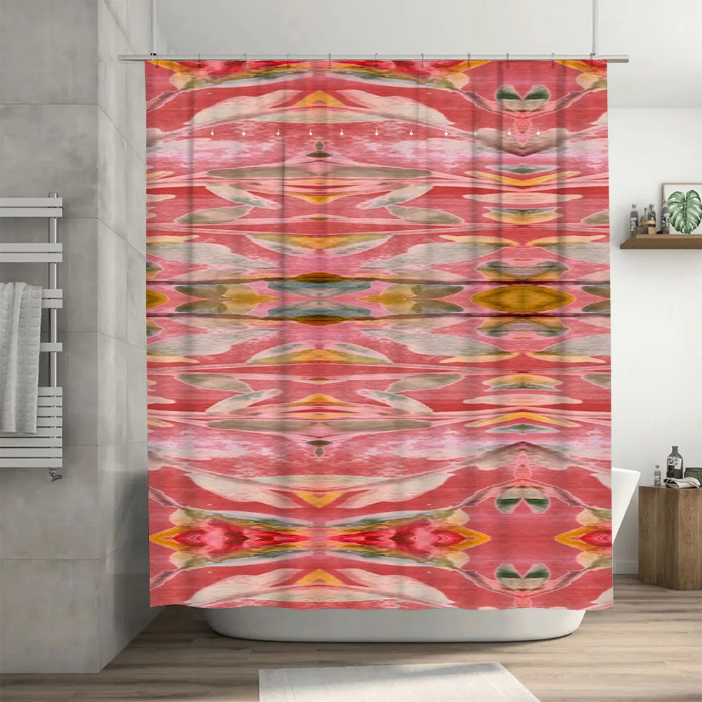 Abstract Watercolor Shower Cur - Home Bathroom Design Ideas recension och pris