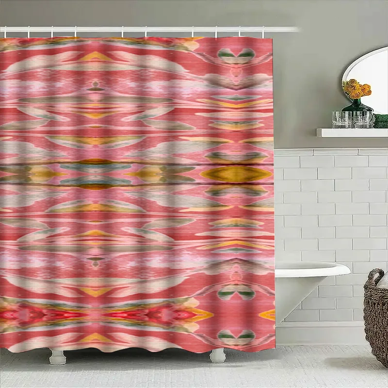 Abstract Watercolor Shower Cur - Home Bathroom Design Ideas recension och pris