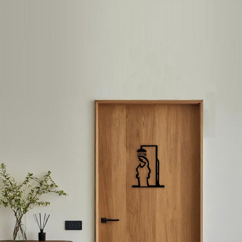New Black Shower Figure Wall D - Jet Home Bathroom recension och pris