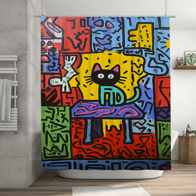 Bright Graffiti Abstract Cat S - Home Bathroom Remodel recension och pris