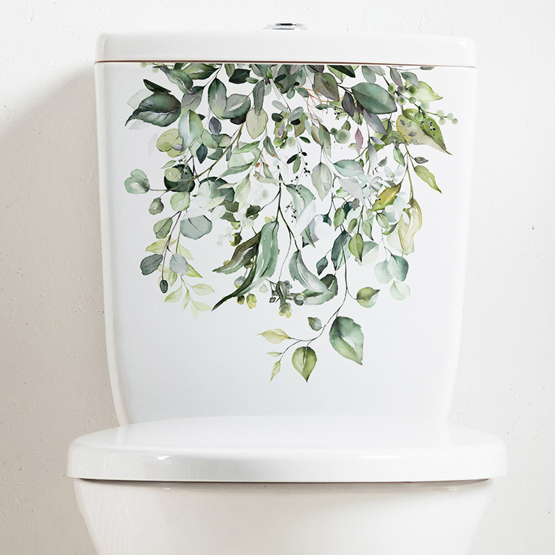 Fresh Green Plant Leaves Bathr - Home Bathroom Remodel recension och pris