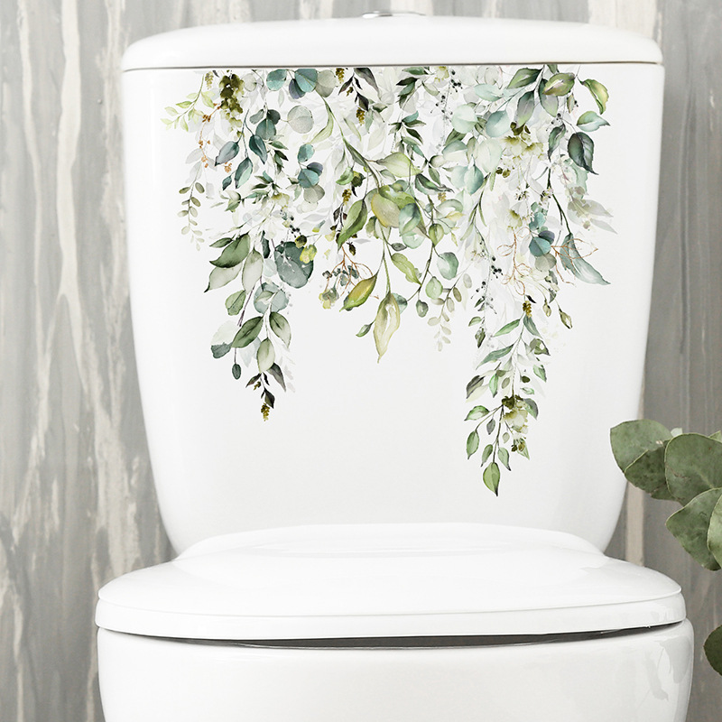 Fresh Green Plant Leaves Bathr - Home Bathroom Remodel recension och pris