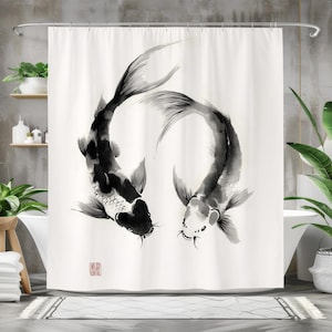 Fish Shower Curtain, Waterproo - Japanese Home Bathroom Design recension och pris