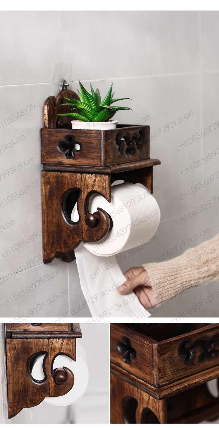 Wooden Paper Towel Holder Toil - Home Bathroom Paper Towel Holder recension och pris
