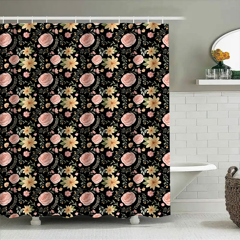 Black White Patterned Shower C - Home Bathroom Remodel recension och pris