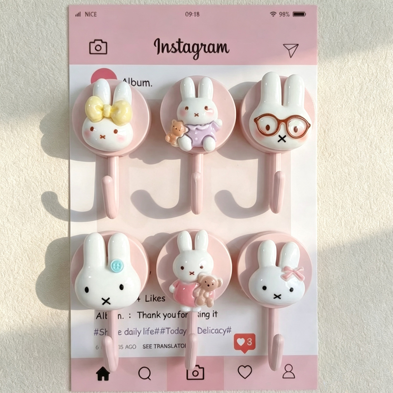 Cute Miffy Self Adhesive Hook  - Home Edit Bathroom Organizer recension och pris