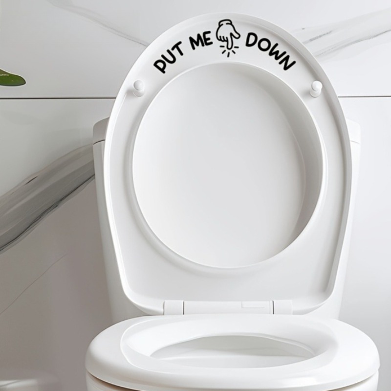 2Pcs Funny Toilet Sticker PUT  - Home Bathroom Design Ideas recension och pris