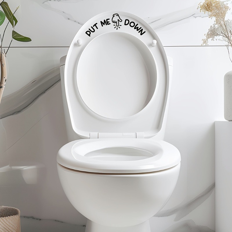 2Pcs Funny Toilet Sticker PUT  - Home Bathroom Design Ideas recension och pris