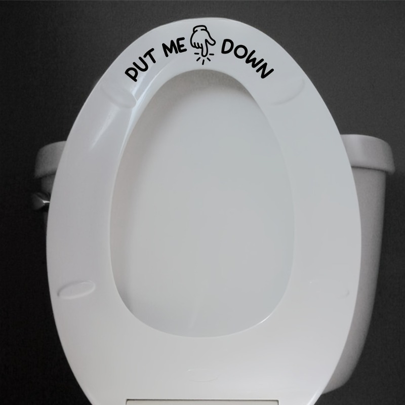 2Pcs Funny Toilet Sticker PUT  - Home Bathroom Design Ideas recension och pris