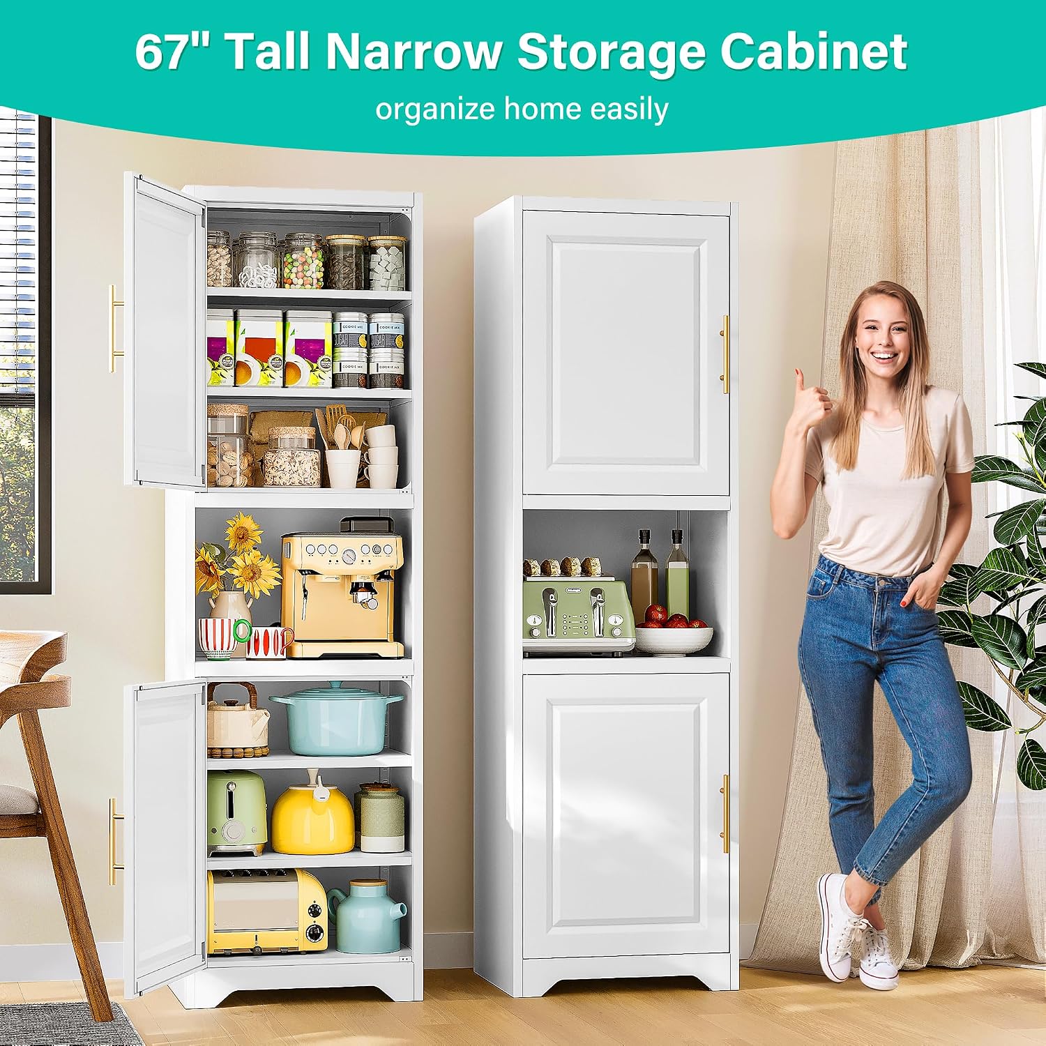 67 Inch Tall Narrow Storage Ca - Home Bathroom Organizer recension och pris