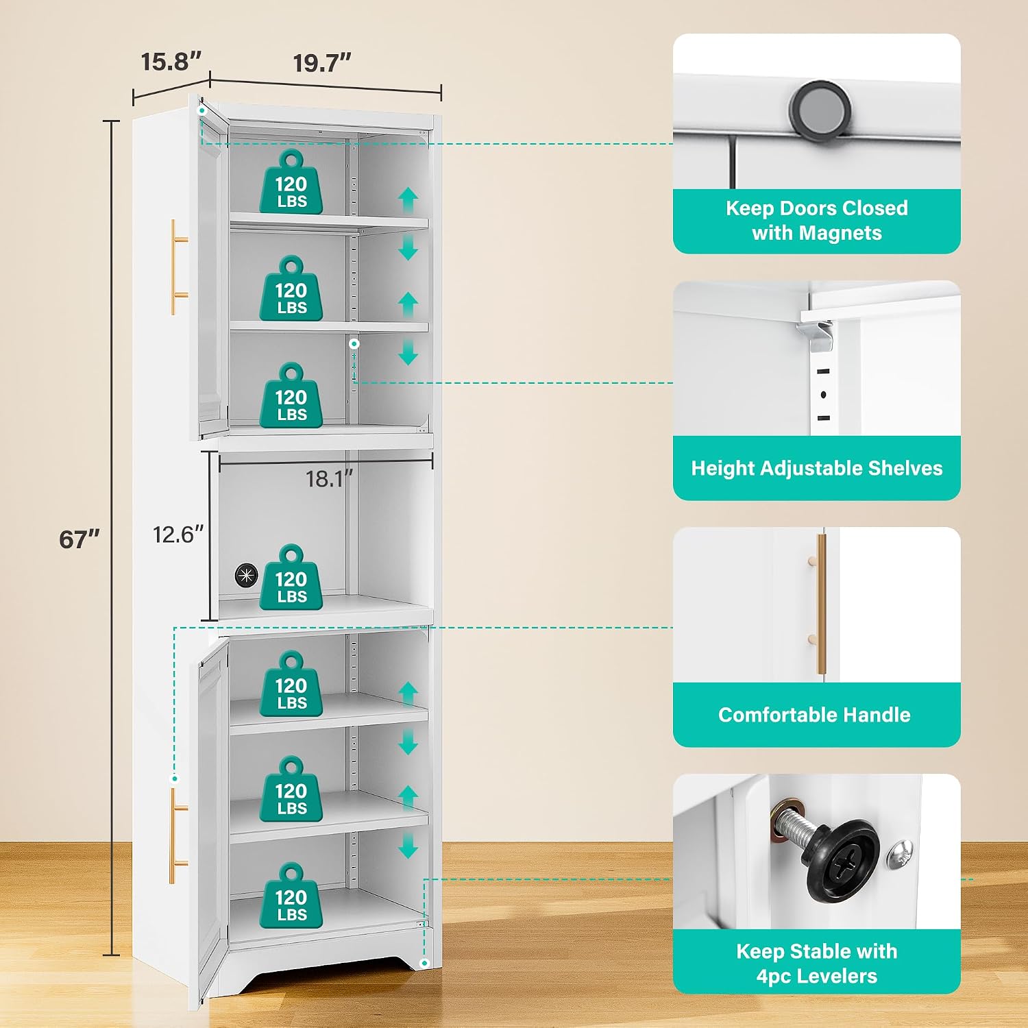 67 Inch Tall Narrow Storage Ca - Home Bathroom Organizer recension och pris
