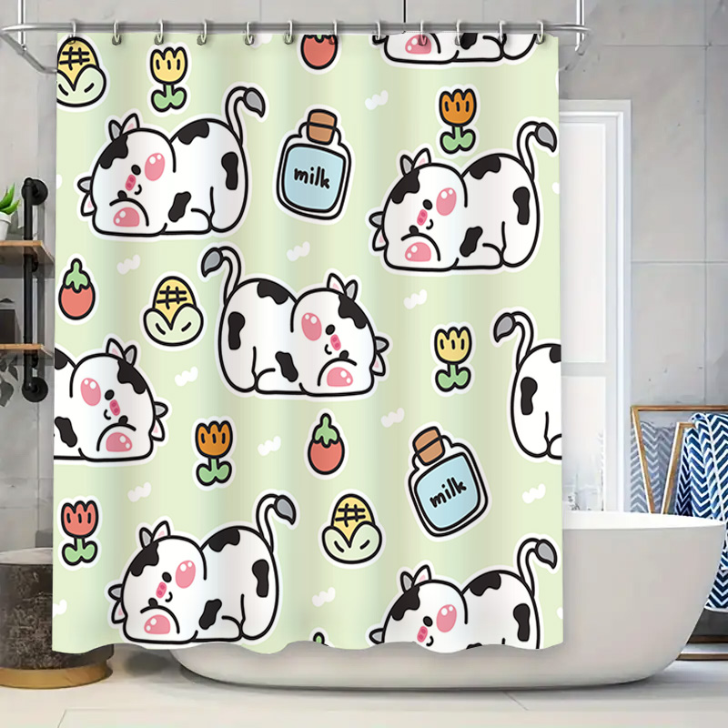 Adorable Cow Print Shower Curt - Home Bathroom Design Ideas recension och pris