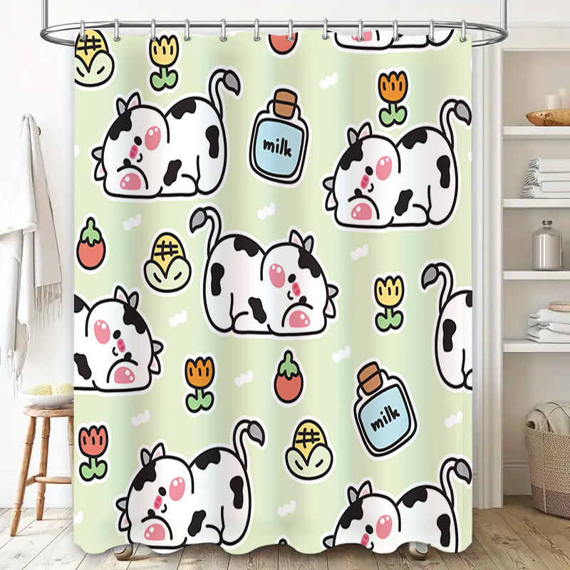 Adorable Cow Print Shower Curt - Home Bathroom Design Ideas recension och pris