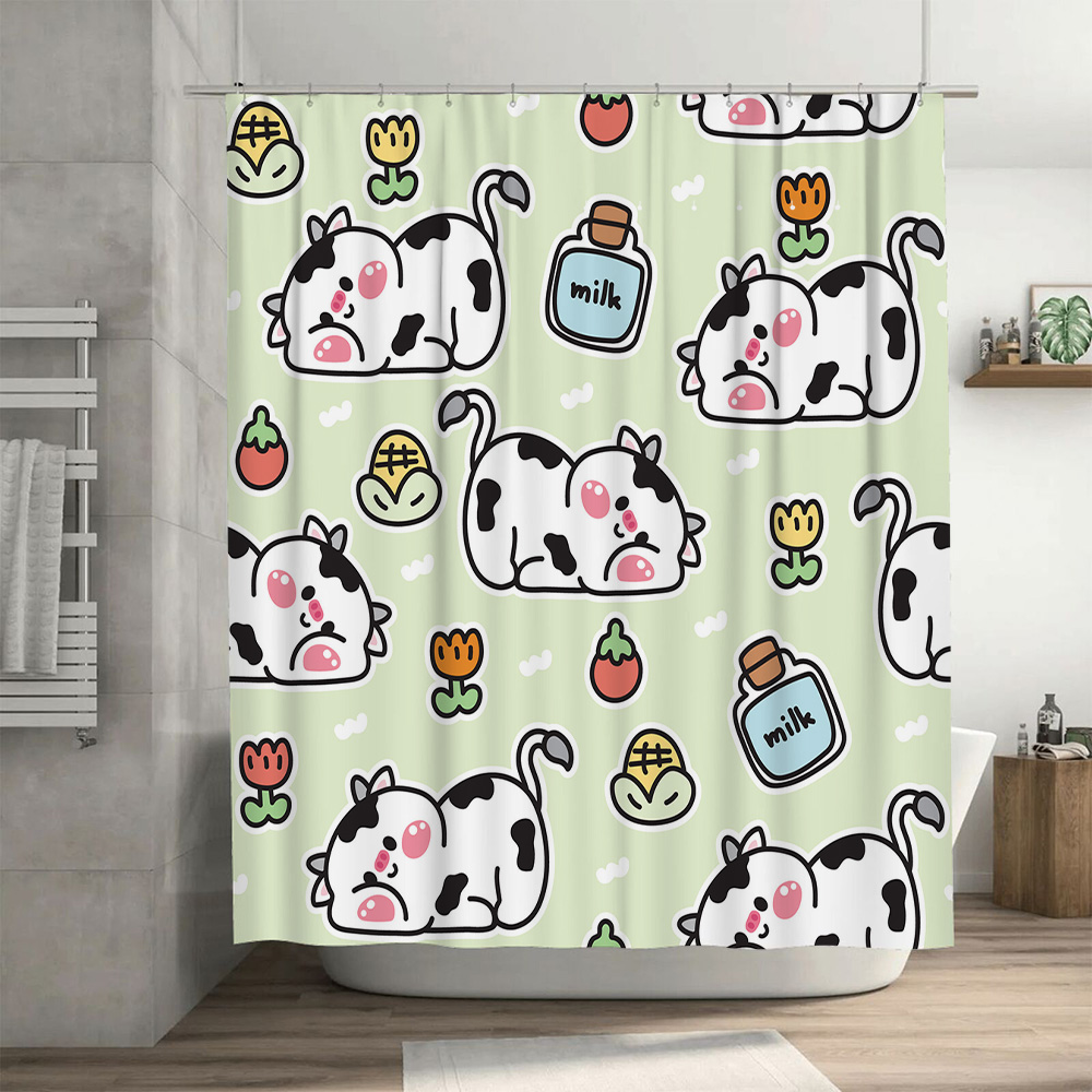 Adorable Cow Print Shower Curt - Home Bathroom Design Ideas recension och pris