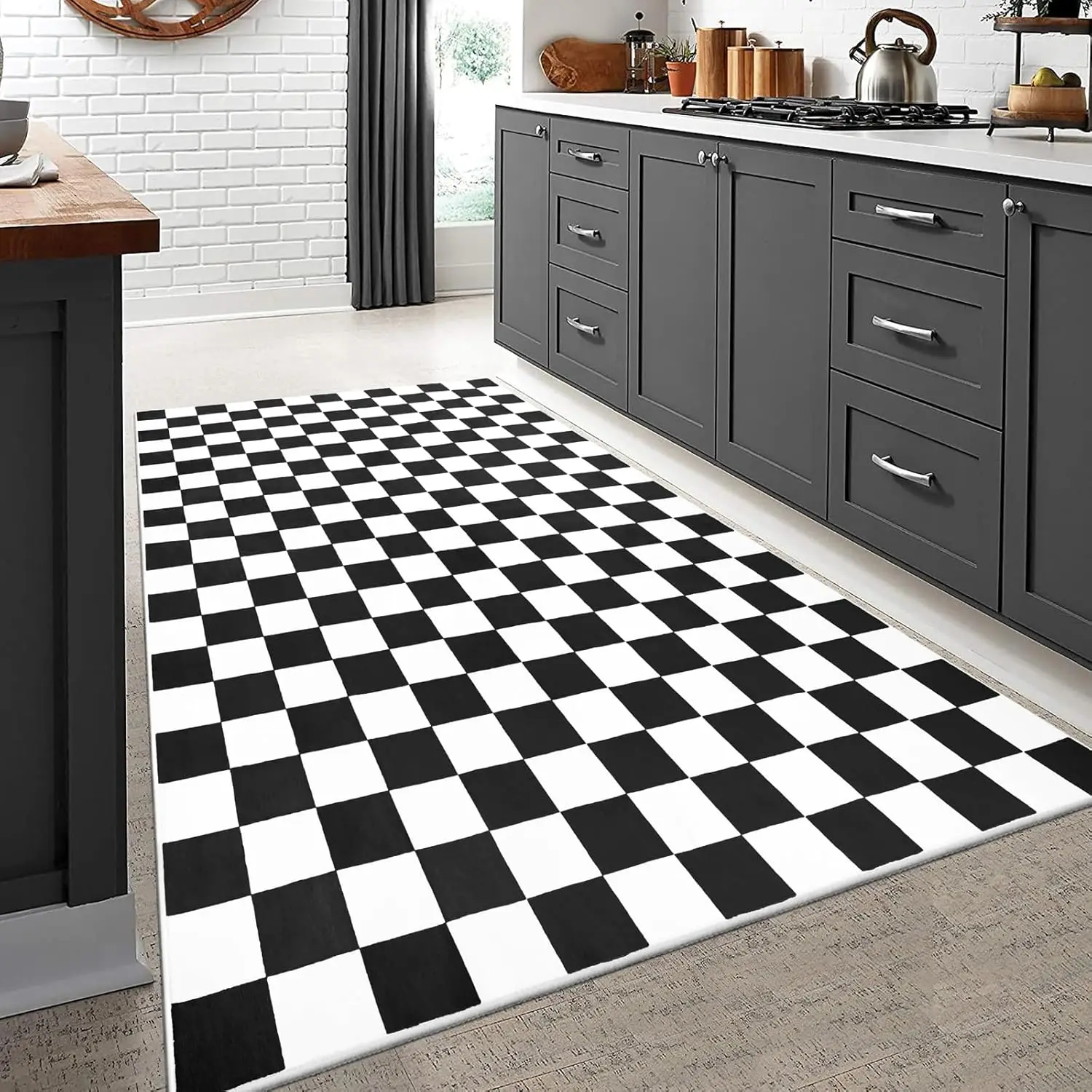 Checkerboard Pattern Carpet Va - Japanese Home Bathroom Design recension och pris