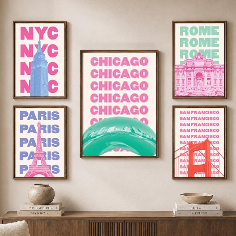 Pastel World City Names Landma - Home Bathroom Name recension och pris