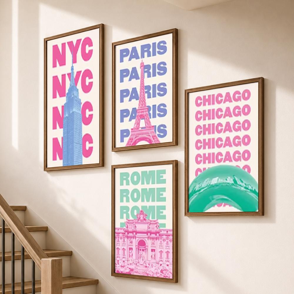 Pastel World City Names Landma - Home Bathroom Name recension och pris