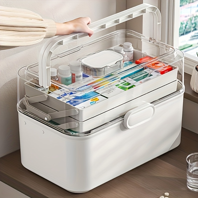 Large Capacity Clear Lid Medic - Home Bathroom Organizer recension och pris
