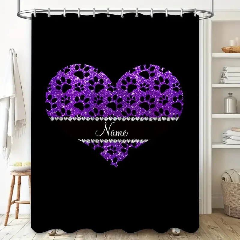 Purple Heart Shower Curtain Cu - Home Bathroom Name recension och pris