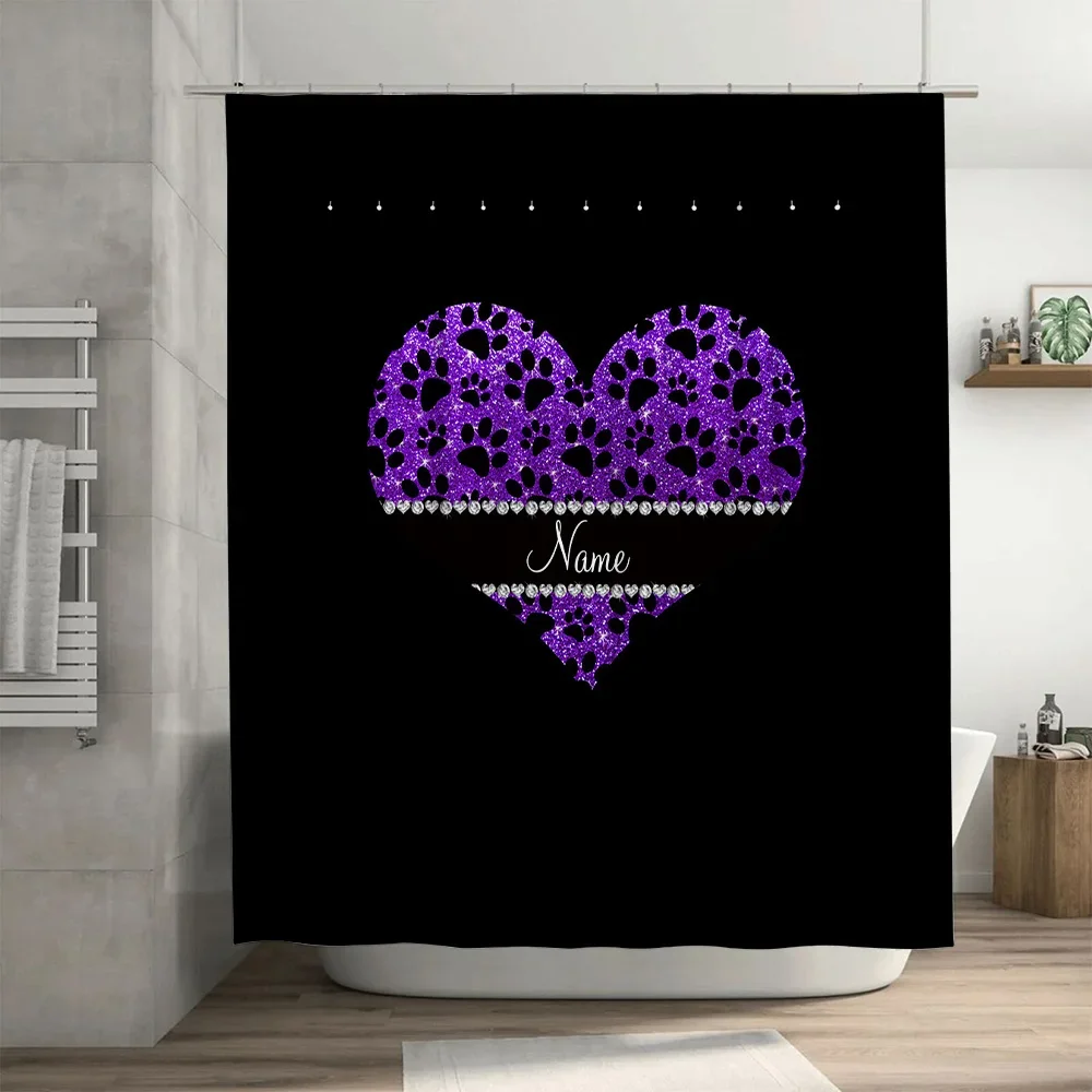 Purple Heart Shower Curtain Cu - Home Bathroom Name recension och pris