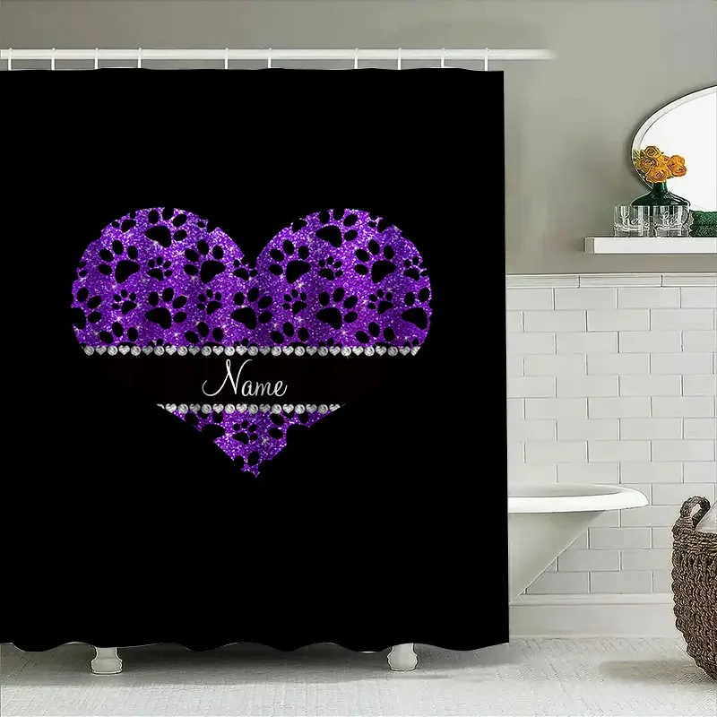 Purple Heart Shower Curtain Cu - Home Bathroom Name recension och pris