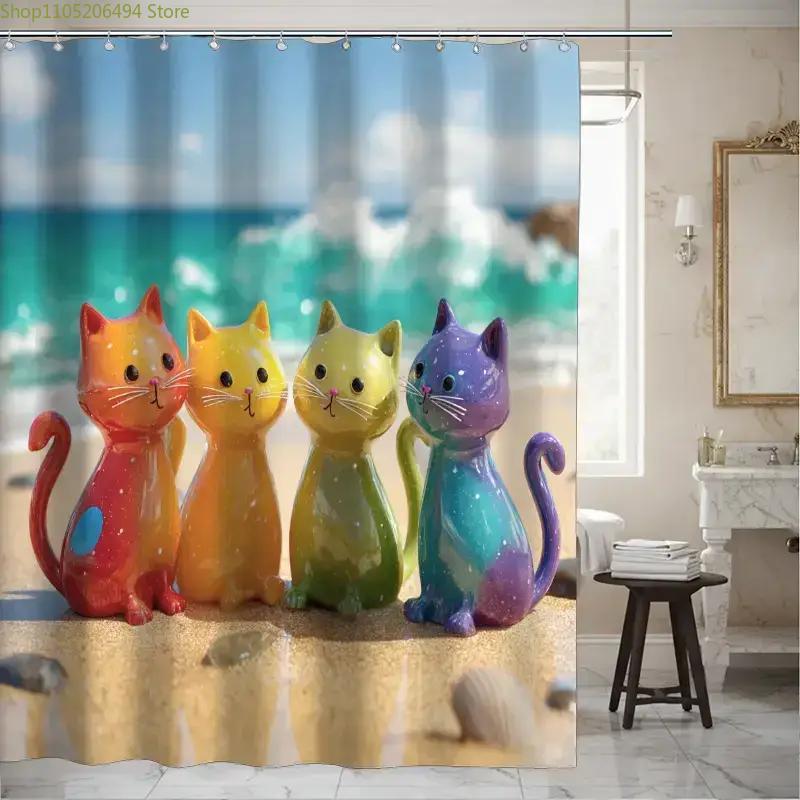 Colorful Rainbow Cats Shower C - Home Bathroom Design Ideas recension och pris