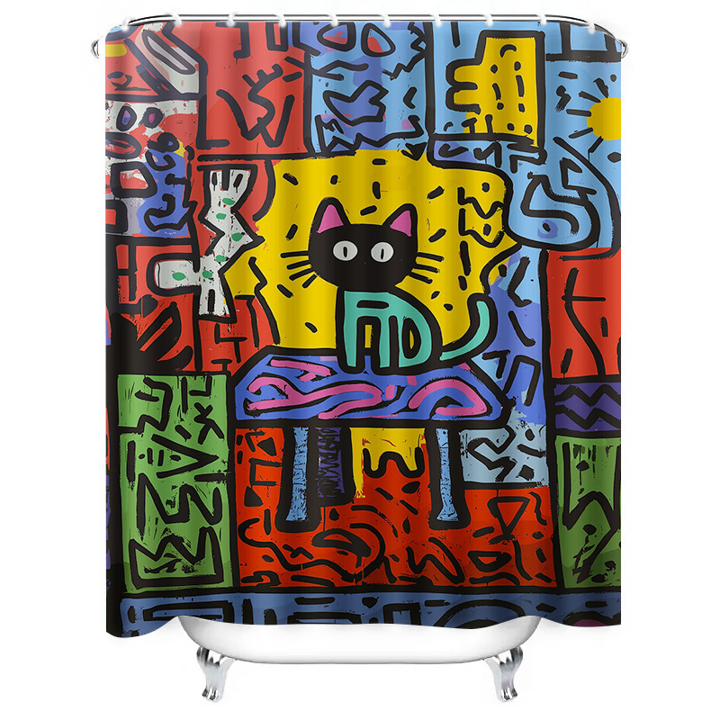 Brightly Colored Graffiti Show - Home Bathroom Remodel recension och pris