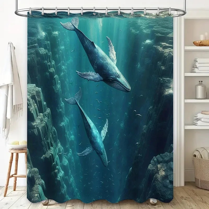 3D Printed Whale Shower Curtai - Home Bathroom Remodel recension och pris
