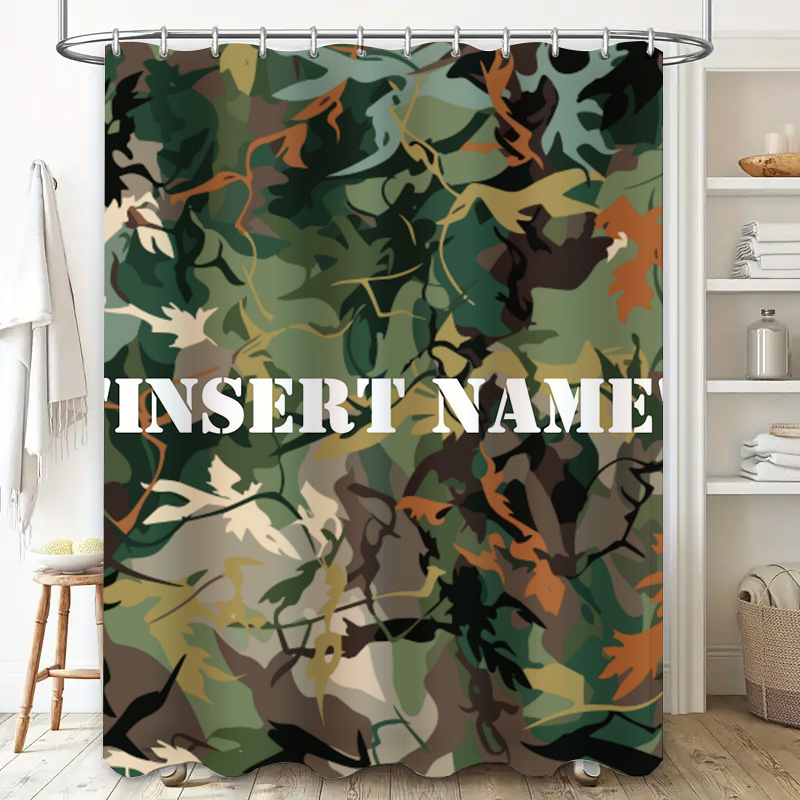 Personalized Camouflage Print  - Home Bathroom Name recension och pris