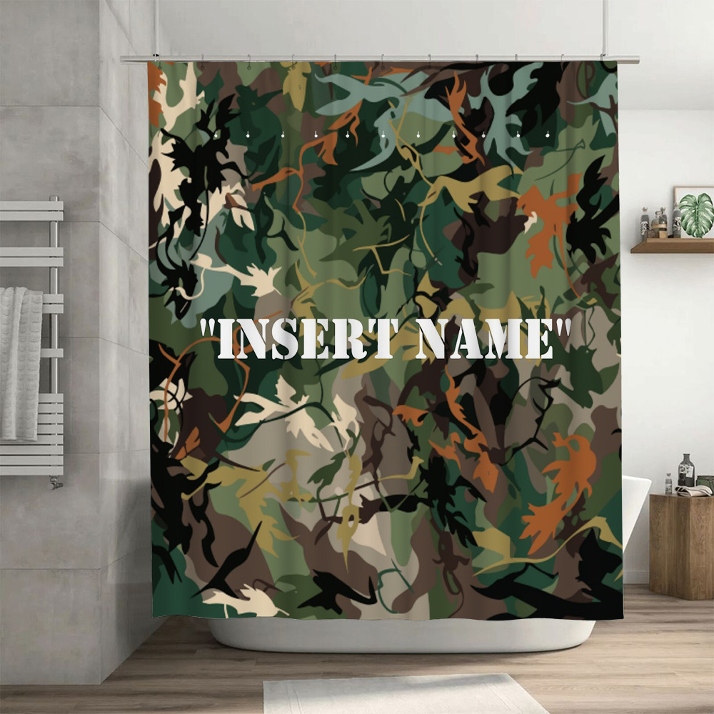 Personalized Camouflage Print  - Home Bathroom Name recension och pris