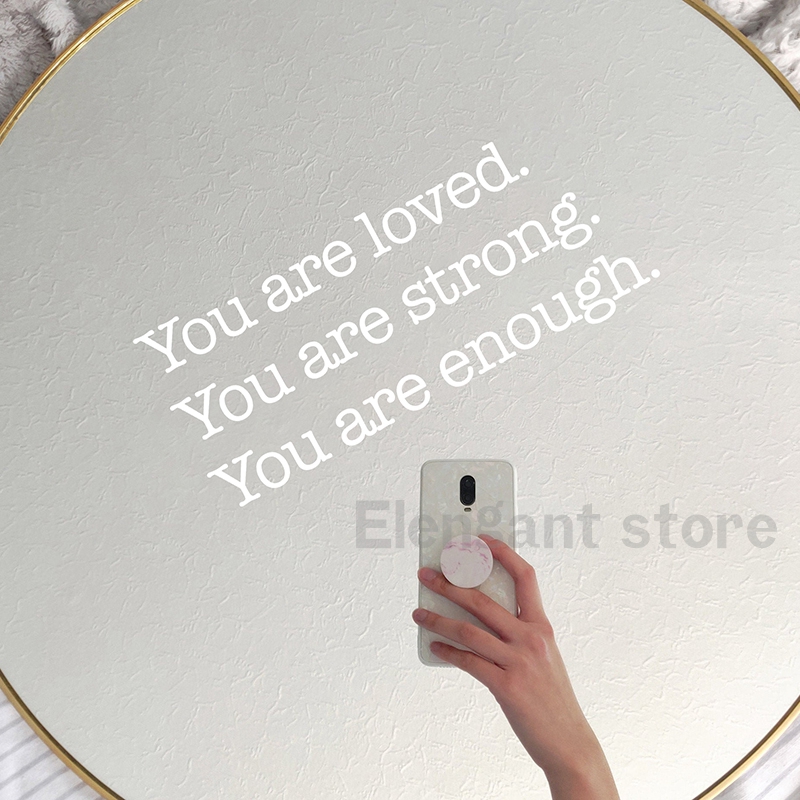 I Am Loved Worthy Enough Mirro - Home Theater Bathroom recension och pris