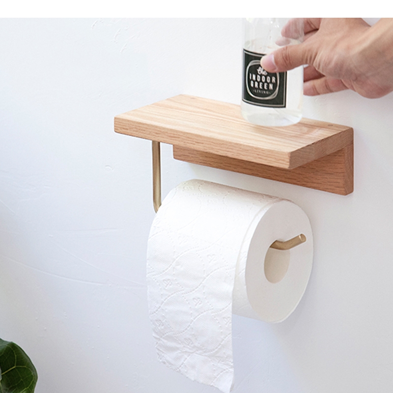 Wooden Tissue Holder Roll Pape - Home Bathroom Paper Towel Holder recension och pris