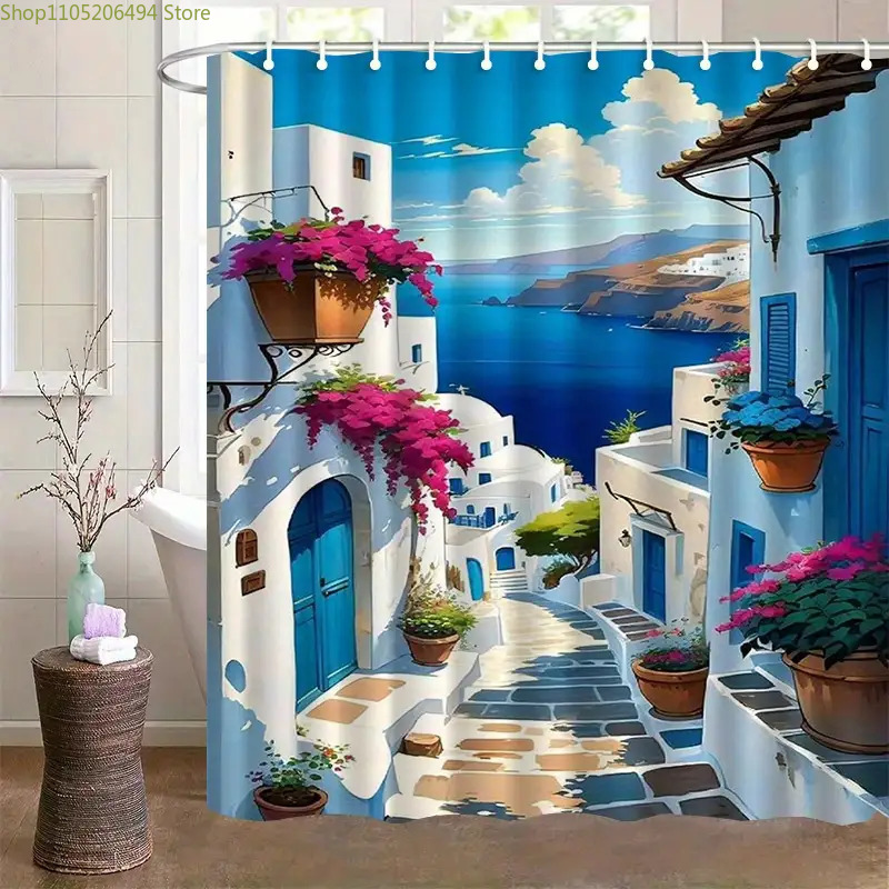 Santorini Greek Island Shower  - Home Bathroom Design Ideas recension och pris