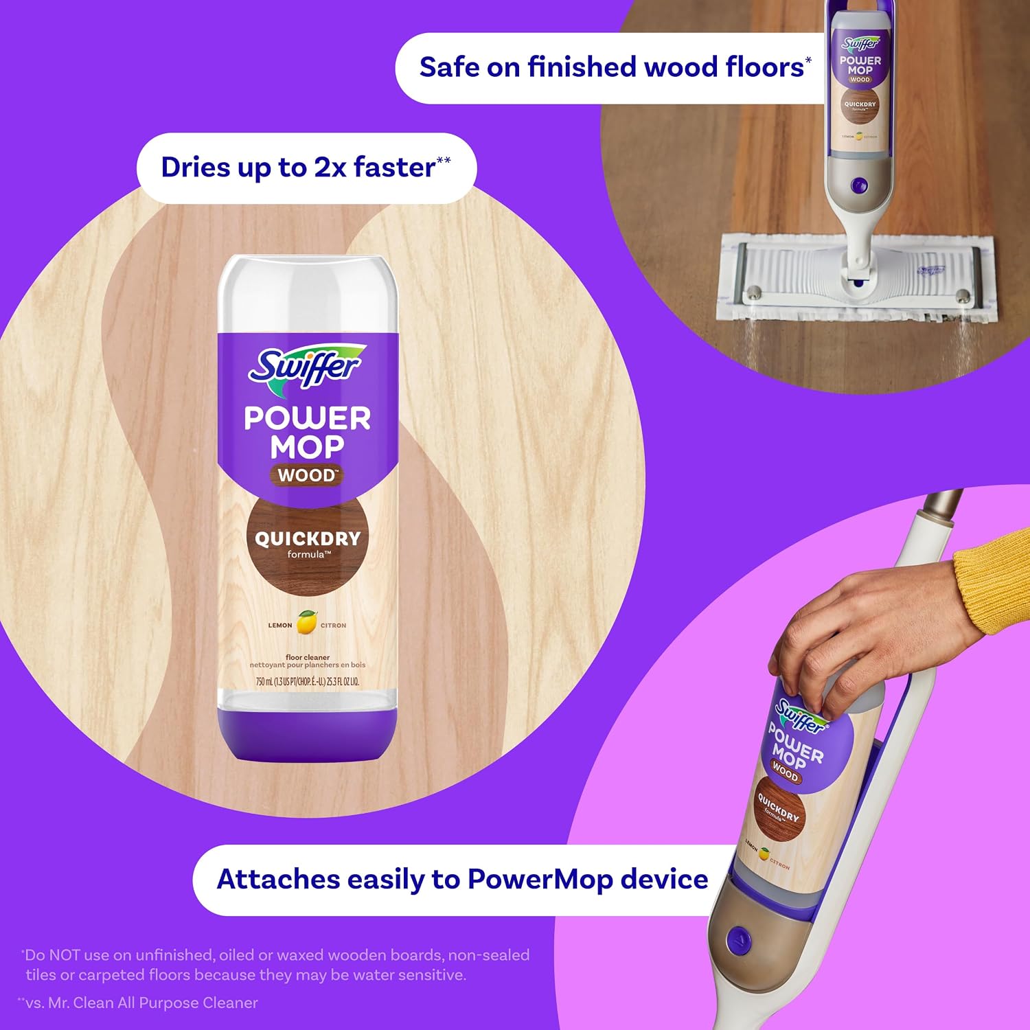 Swiffer Power Mop Wood Refill  - Home Bathroom Cleaning Solution recension och pris
